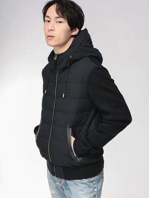 MACKAGE (マッカージュ) フロント ダウン フルジップ ニットパーカー コンビダウン ANDREWZ アンドルーズ MKGANDREWZ5 メンズ