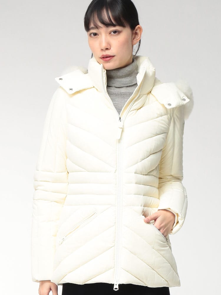 MACKAGE (マッカージュ) シープファー フード着脱 フルジップ ダウンジャケット NADIA-SH ナディア MKGLNADIASH5 レディース