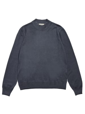 GRANSASSO (グランサッソ) メンズ ニット 長袖 GARMENT WASH モックネック バージンウール 無地 セーター GRS5510822792 GRS5510822792