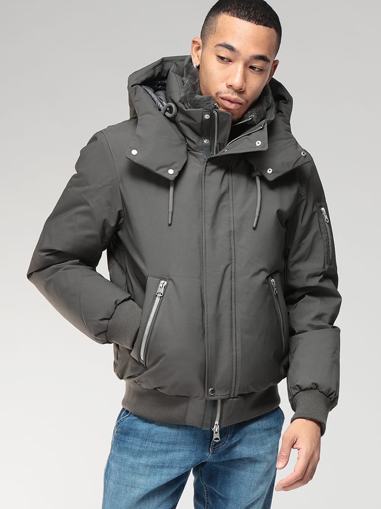 MACKAGE (マッカージュ) シープスキン レザー使い フルジップ ダウン 