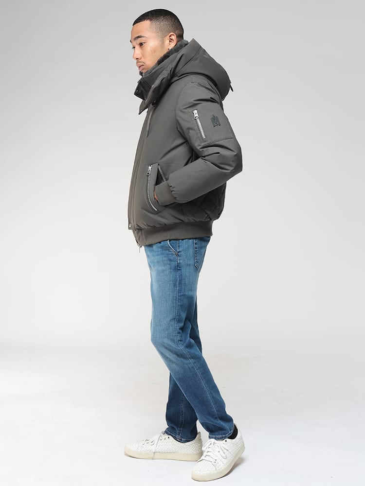 MACKAGE (マッカージュ) シープスキン レザー使い フルジップ ダウン 