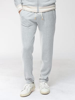 GRANSASSO (グランサッソ) ウール カシミヤ ウエストコード リブ ライン ニット パンツ GRS5713319638 メンズ