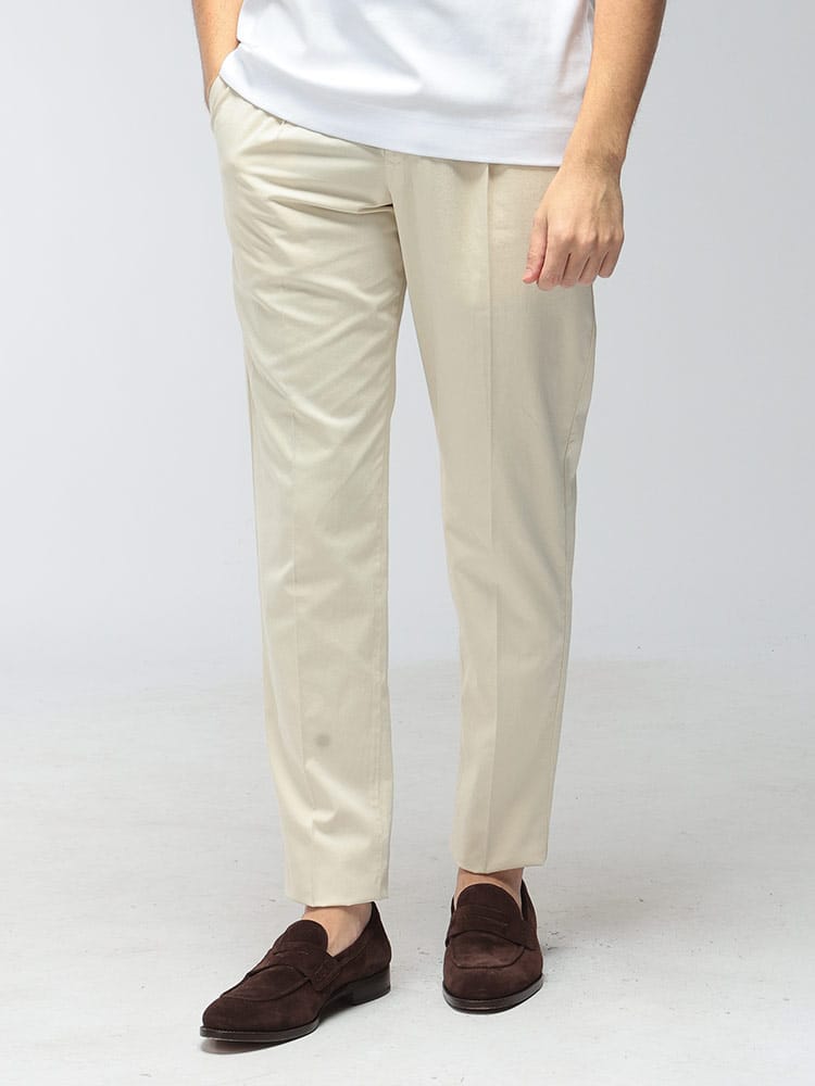 PT TORINO (ピーティートリノ) メンズ パンツ シルク コットン ワンタック パンツ PTCOZTUFZABB44
