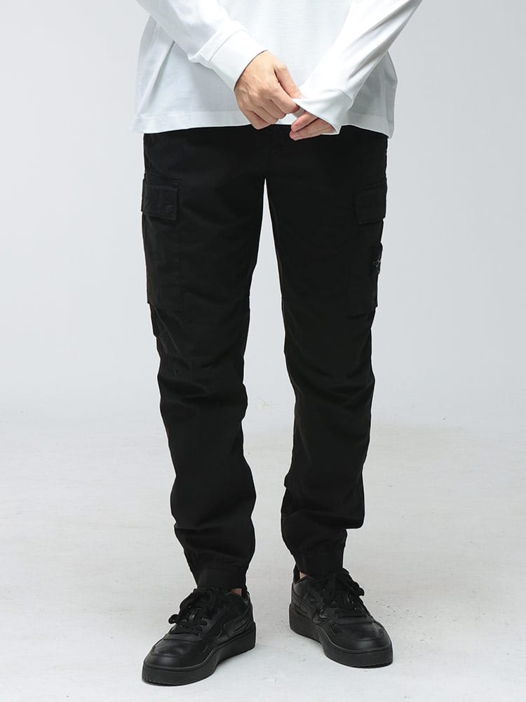 STONE ISLAND (ストーンアイランド) メンズ カーゴパンツ ロゴ ストレッチ ポケット カーゴ パンツ SI3100031S0A10