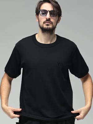 Y-3 (ワイスリー) メンズ Tシャツ 半袖 胸ロゴ クルーネック コットン カットソー Tシャツ SLIM Y3JV6747