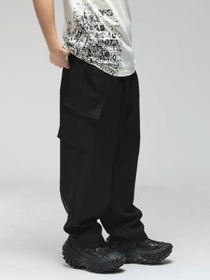 Y-3 (ワイスリー) メンズ パンツ ウエストコード ポケット ワイド カーゴ パンツ Y3KH3044