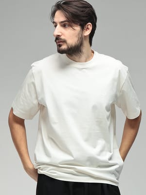 Y-3 (ワイスリー) メンズ Tシャツ 長袖 胸ロゴ クルーネック コットン カットソー Tシャツ Y3KQ9782
