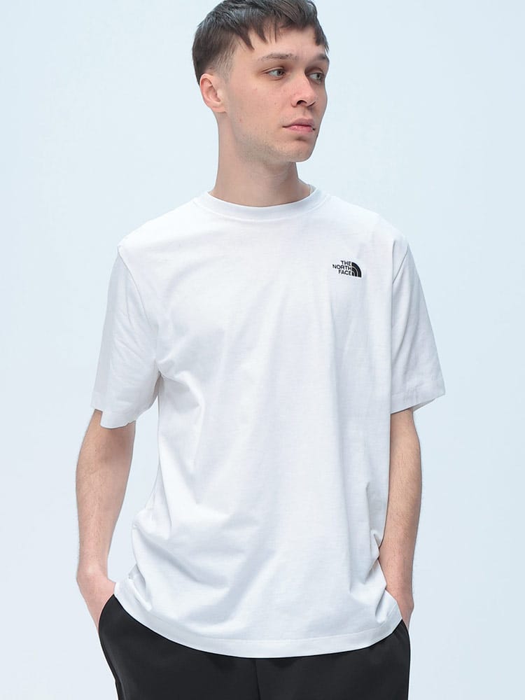 THE NORTH FACE (ザ ノースフェイス) Tシャツ 半袖 メンズ 胸ロゴ刺繍 クルーネック カットソー トップス シンプル コットン NF0A8CZ2