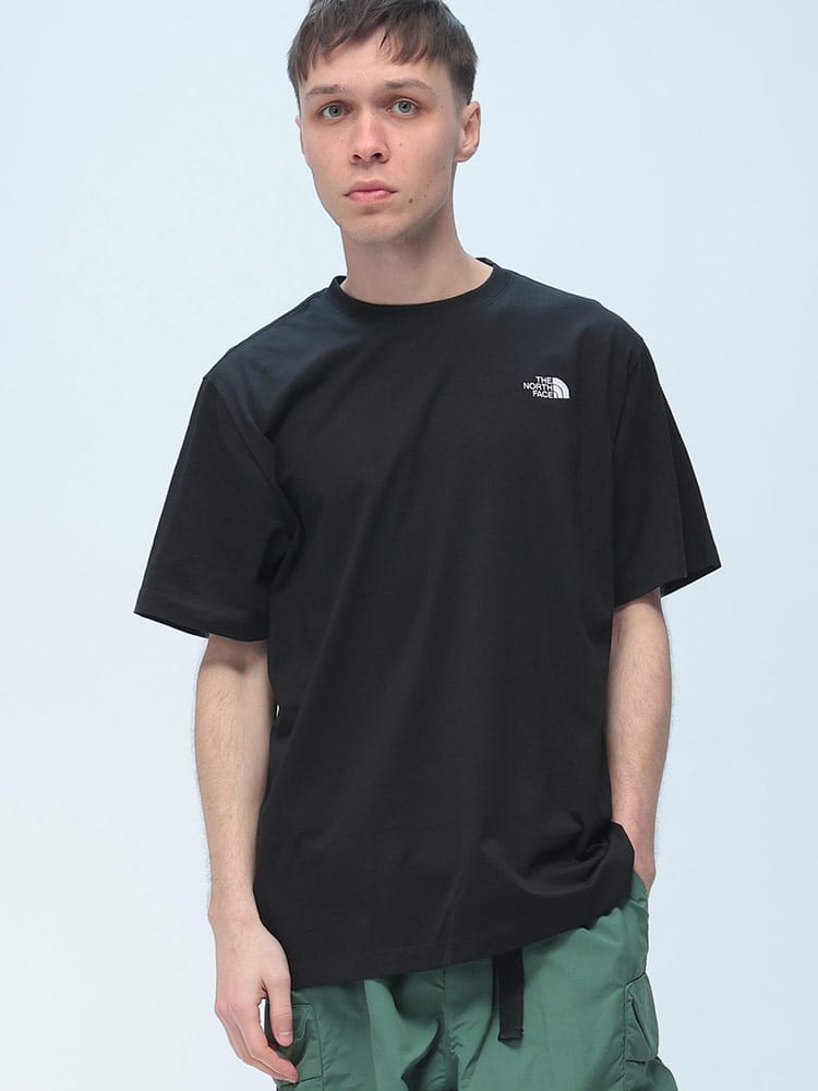 THE NORTH FACE (ザ ノースフェイス) Tシャツ 半袖 メンズ 胸ロゴ刺繍 クルーネック カットソー トップス シンプル コットン NF0A8CZ2
