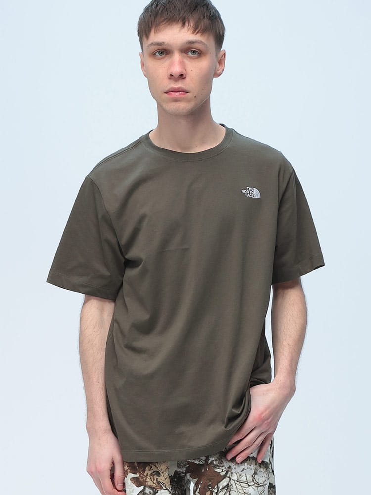 THE NORTH FACE (ザ ノースフェイス) Tシャツ 半袖 メンズ 胸ロゴ刺繍 クルーネック カットソー トップス シンプル コットン NF0A8CZ2