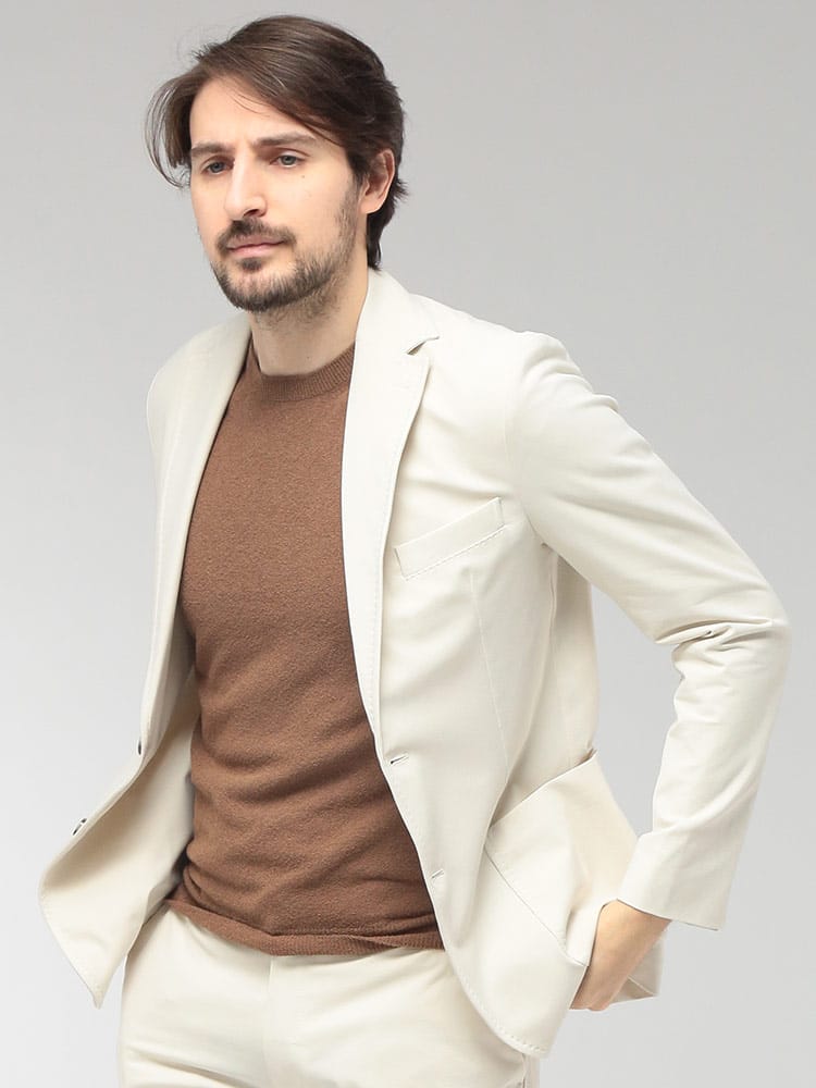 CIRCOLO 1901 (チルコロ1901) メンズ ジャケット ライトジャージー シングル 2ツ釦 テーラード CICN5185