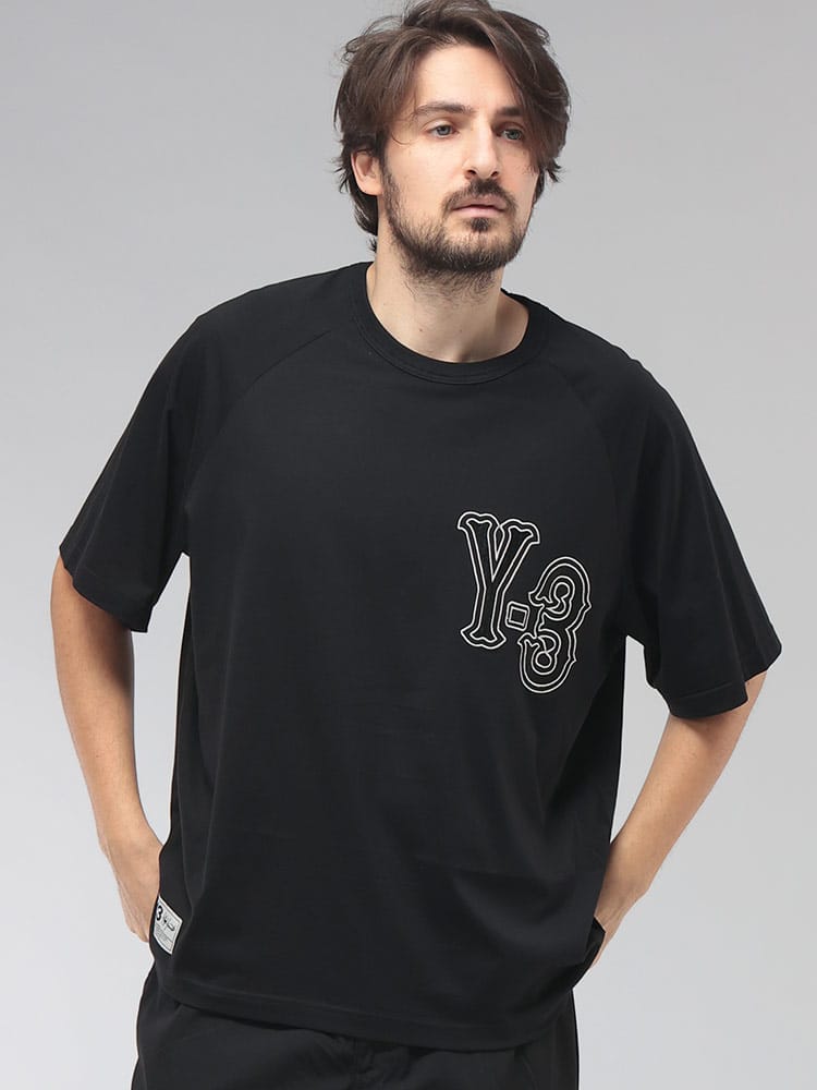 Y-3 (ワイスリー) メンズ Tシャツ 半袖 バックデザイン クルーネック カットソー ELITE 5 GFX Y3KQ9307