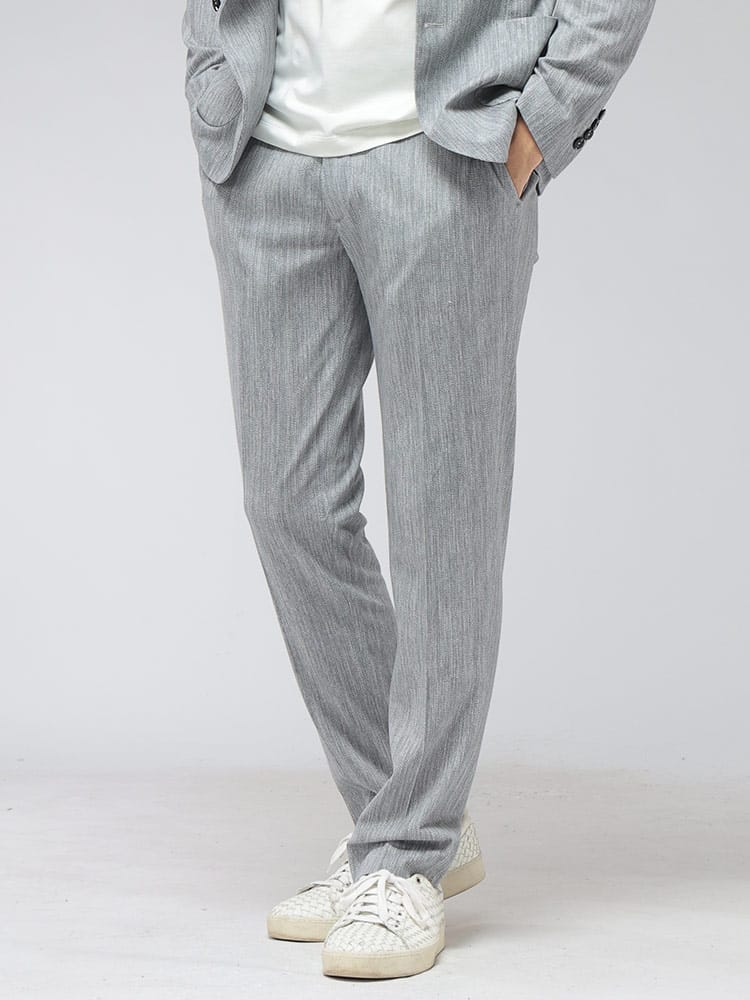 CIRCOLO 1901 (チルコロ1901) メンズ スラックス メランジ ストレッチ ノータック パンツ CICN5255