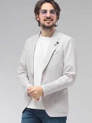 LARDINI (ラルディーニ) メンズ テーラード ジャケット シアサッカー シングル 2ツ釦 LD6205IF66805