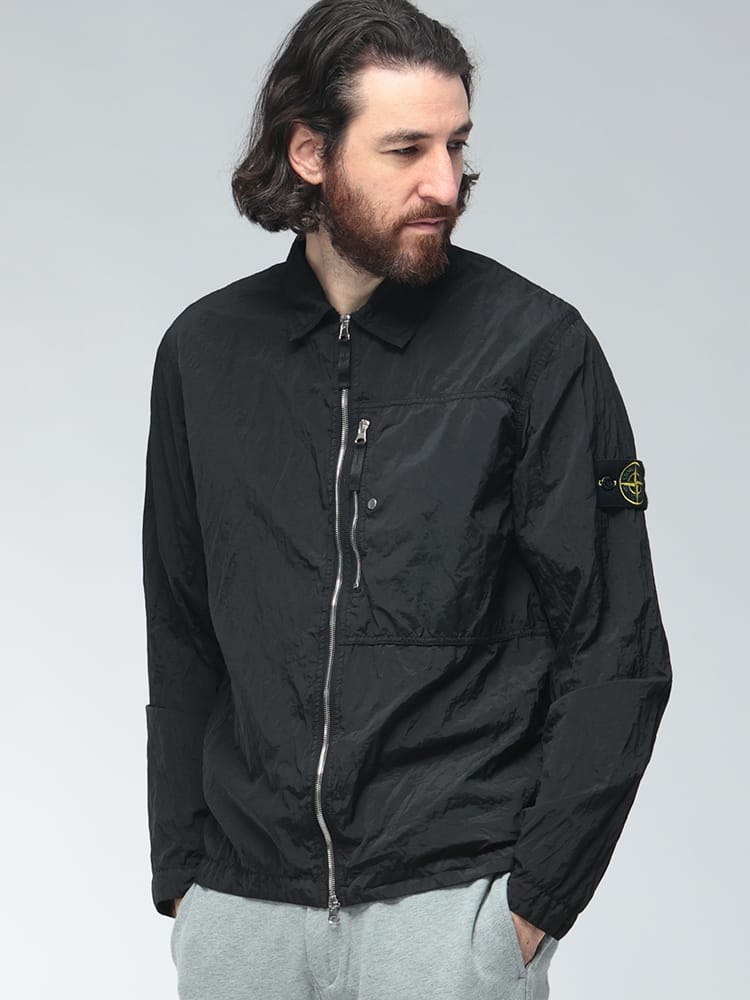 STONE ISLAND (ストーンアイランド) メンズ ナイロン ジャケット NYLON METAL ジップポケット エコニルナイロン レギュラーフィット オーバーシャツ ブルゾン SI1200038S0019