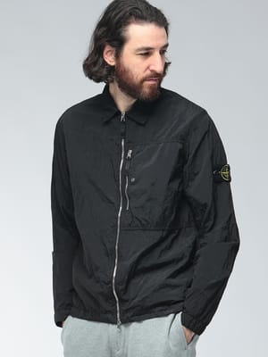 STONE ISLAND (ストーンアイランド) メンズ ナイロン ジャケット NYLON METAL ジップポケット エコニルナイロン レギュラーフィット オーバーシャツ ブルゾン SI1200038S0019
