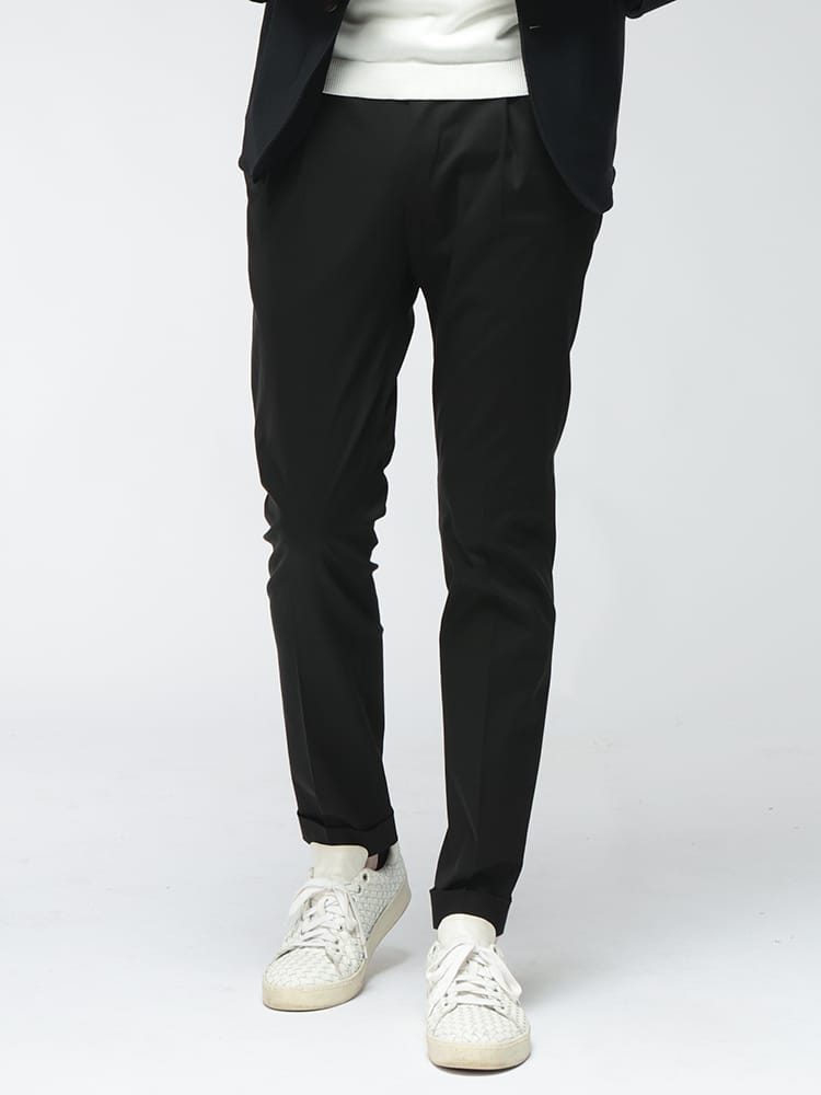 PT TORINO (ピーティートリノ) メンズ スラックス シルコチーノ MASTER FIT シルク混 ワンタック ストレッチ スリム パンツ PTCOASMAZASD80