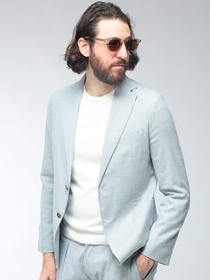 CIRCOLO 1901 (チルコロ1901) メンズ ジャケット コットンリネン 麻 ボタン テーラード セットアップ CICN5280