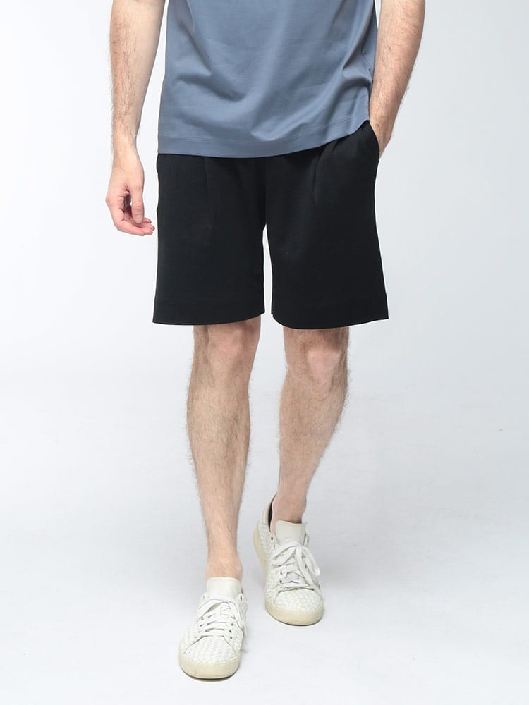 GRANSASSO (グランサッソ) メンズ ショートパンツ スウェットショーツ ウエストゴム ドローコード ストレッチ GRS7612781002