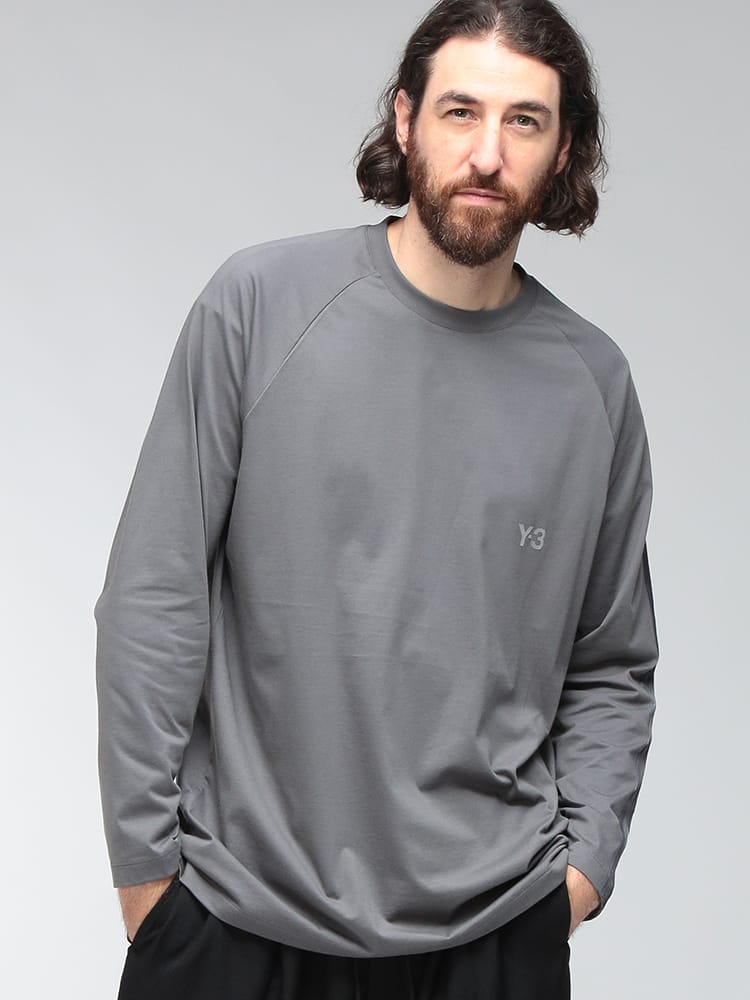 Y-3 (ワイスリー) メンズ Tシャツ 長袖 グラデーション3ストライプ オーバーシルエット ロングスリーブ カットソー OVS GRD 3S LS T Y3KU2194