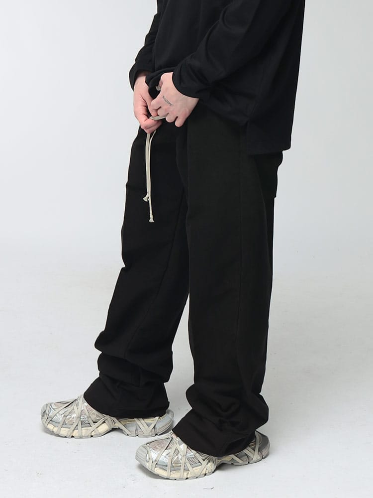 RICK OWENS (リックオウエンス) メンズ コーデュロイパンツ ウエストコード ノータック コーデュロイ パンツ RORU02F4378TB