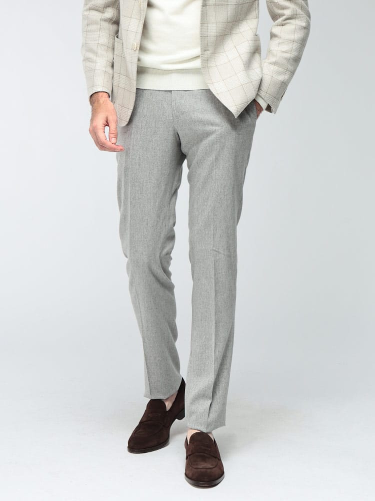 PT TORINO (ピーティートリノ) メンズ テーパードパンツ ウールカシミヤ混 ストレッチ ウエストコード ノータックパンツ PTCOVFJGZ20TO03
