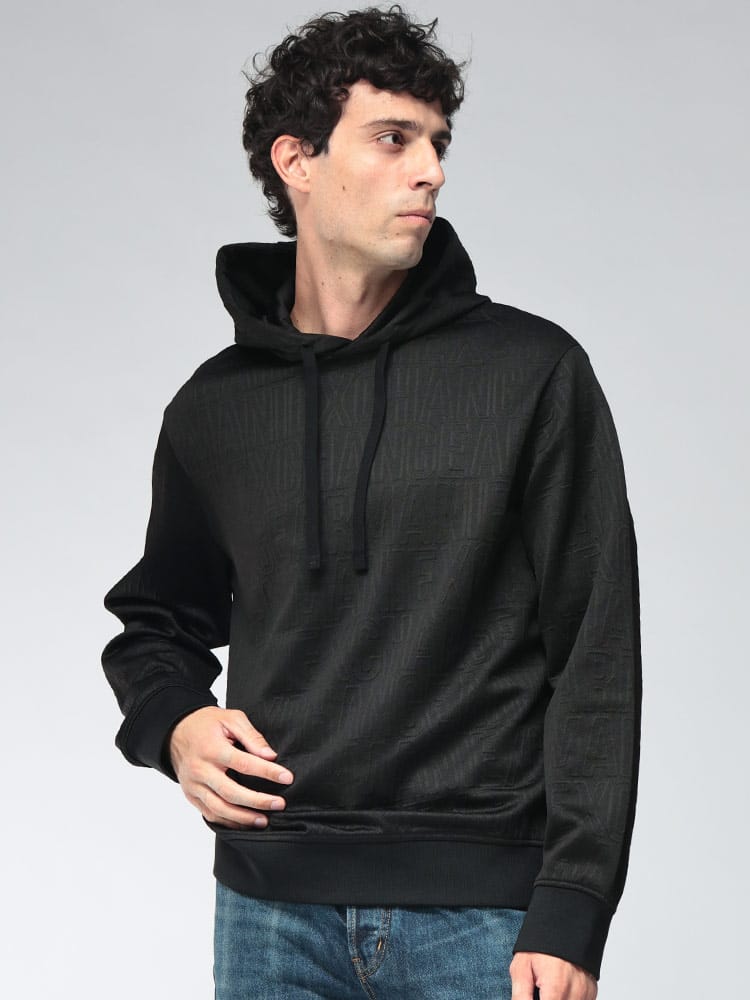 ARMANI EXCHANGE (アルマーニ エクスチェンジ) メンズ パーカー 長袖 総ロゴ プルオーバー  AEXM2906AF21862