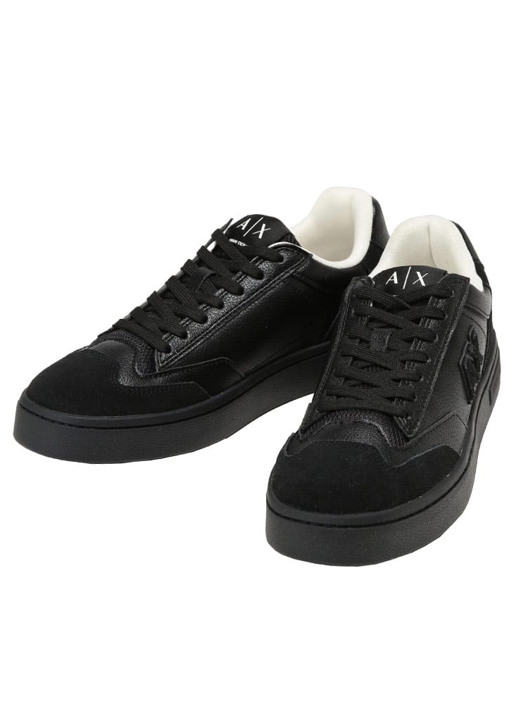 ARMANI EXCHANGE (アルマーニ エクスチェンジ) メンズ スニーカー EC限定 クラシックロゴ スエード切替 ローカット スニーカー AEXM3618AF22827