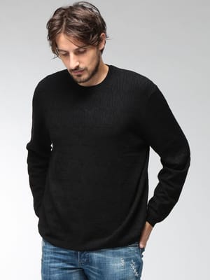 ARMANI EXCHANGE (アルマーニ エクスチェンジ) メンズ ニット 長袖 EC限定 オールオーバーロゴ クルーネック セーター M2986AF10454 AEXM2986AF10454