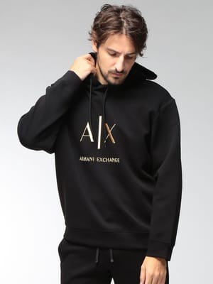 ARMANI EXCHANGE (アルマーニ エクスチェンジ) メンズ パーカー 長袖 EC限定 エンブロイダードロゴ プルオーバー スウェット M3876AF20150 AEXM3876AF20150