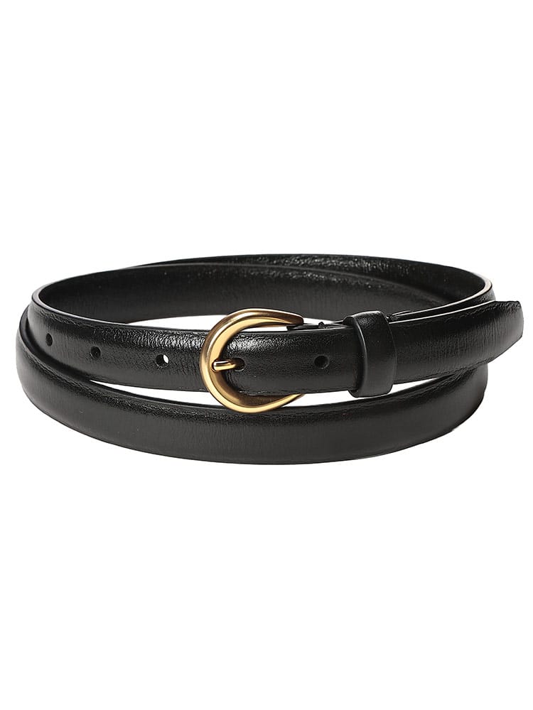 LARDINI (ラルディーニ) メンズ ベルト ソフト カーフレザー ピンバックル ナローベルト LDCNT129CN66073