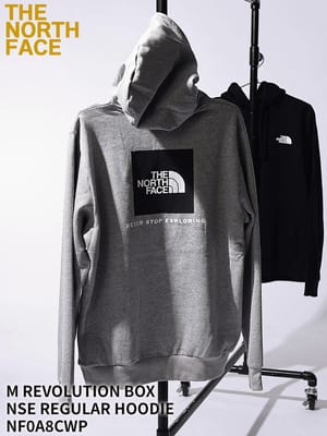 THE NORTH FACE (ザ ノースフェイス) 裏起毛 プルオーバー パーカー メンズ レディース バックロゴプリント フーディー M REVOLUTION BOX NSE REGULAR HOODIE NF0A8CWP