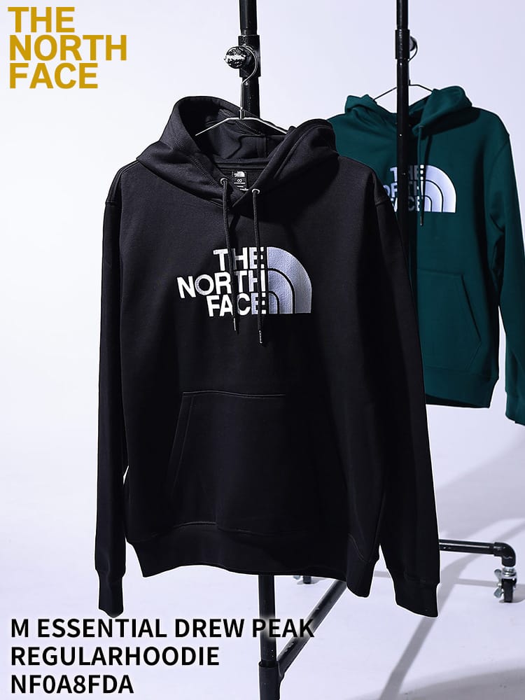 THE NORTH FACE (ザ ノースフェイス) 裏起毛 プルオーバー パーカー メンズ レディース ロゴ刺繍 プルオーバー パーカー M ESSENTIAL DREW PEAK REGULAR HOODIE NF0A8FDA