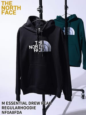 THE NORTH FACE (ザ ノースフェイス) 裏起毛 プルオーバー パーカー メンズ レディース ロゴ刺繍 プルオーバー パーカー M ESSENTIAL DREW PEAK REGULAR HOODIE NF0A8FDA