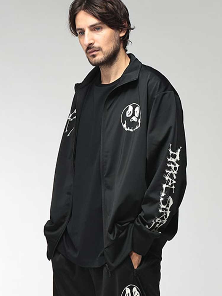 Y-3 (ワイスリー) メンズ トラックジャケット グラフィックプリント ロゴ トリコット生地 フルジップ トラックトップ Y-3 CHITO GRAPHIC TRACK TOP Y3KQ8595