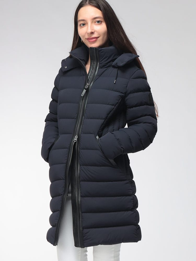 MACKAGE (マッカージュ) レディース ダウン コート FARREN-Z マルチWAYストレッチ フード着脱 撥水 ロング コート MKGLFARRENZ6