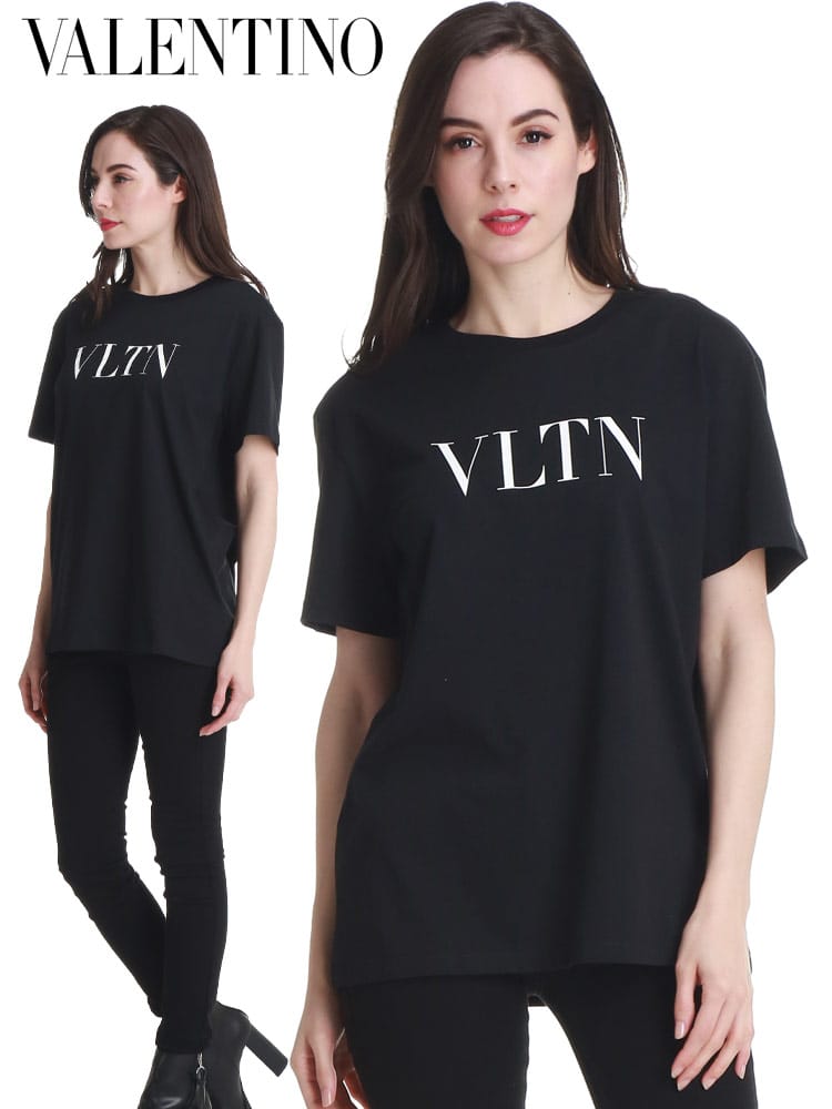 VALENTINO (ヴァレンティノ) ロゴプリント クルーネック 半袖 Tシャツ VLLUB3MG07D レディース ロゴ
