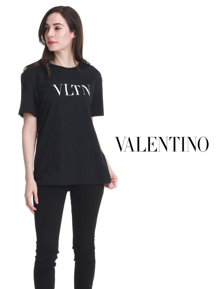 VALENTINO (ヴァレンティノ) ロゴプリント クルーネック 半袖 Tシャツ VLLUB3MG07D レディース 【サカゼン公式通販】