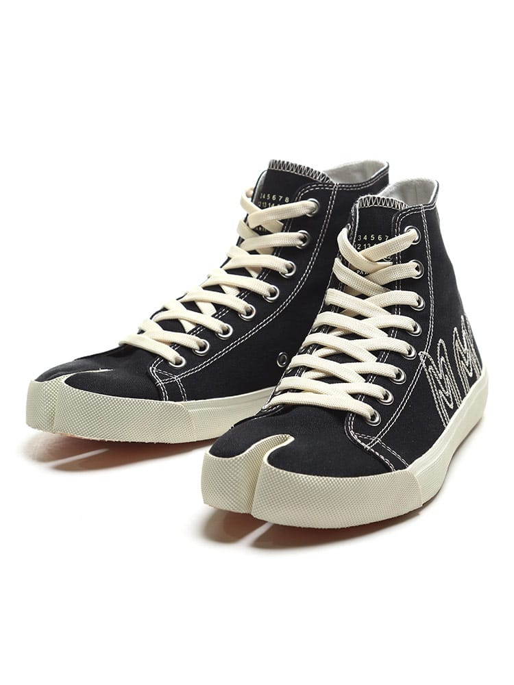 Maison Margiela (メゾン マルジェラ) キャンバス 刺繍 足袋 ハイカットスニーカー ME57WS399P4080