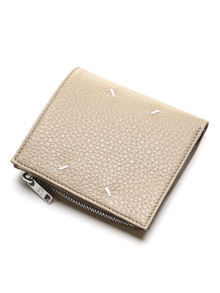 Maison Margiela (メゾン マルジェラ) レザー 2ツ折り 財布 BEIGE ME35UI438P2686