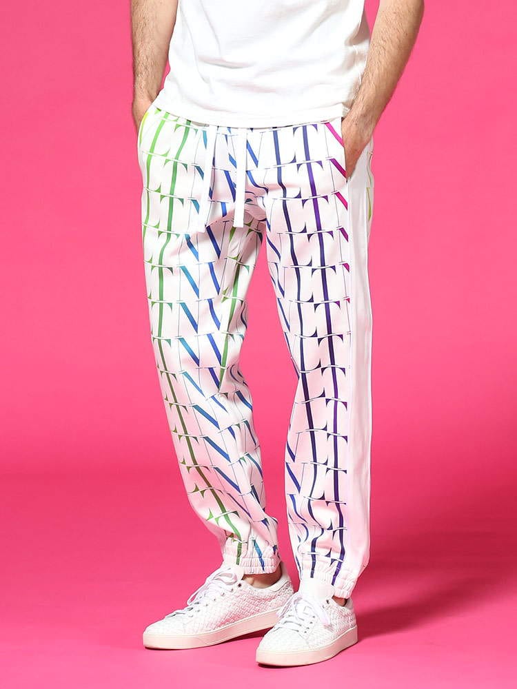 VALENTINO (ヴァレンティノ) グラデーションロゴ ウエストコード ロングパンツ VLTN TIMES VLVV3MD02R6PF