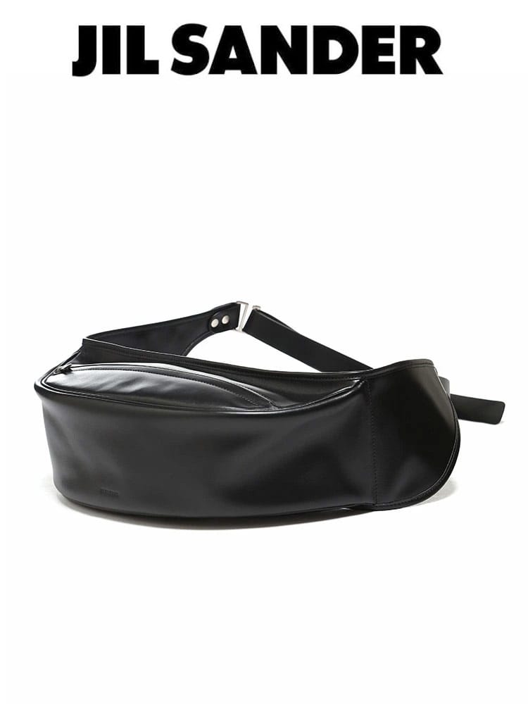 Jil Sander (ジルサンダー) レザー エンボスロゴ ベルトバッグ J 
