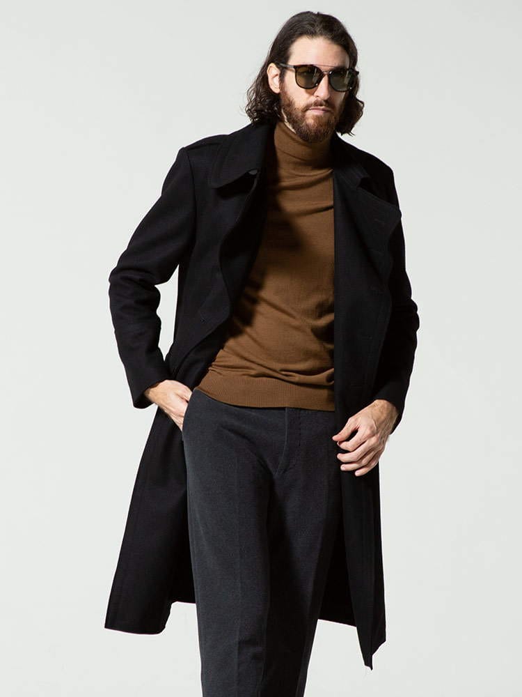 TAGLIATORE (タリアトーレ) カシミヤ混 無地 ロング ダブルブレストコート TGCAVATAR770065 ブランド