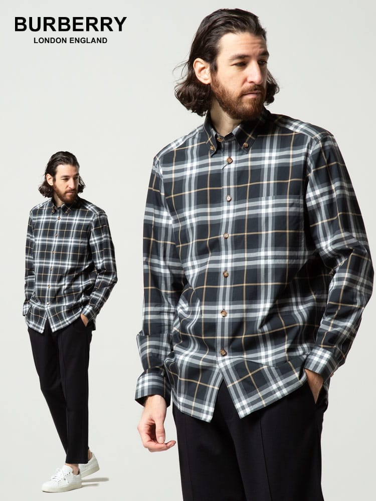 BURBERRY (バーバリー) チェック ボタンダウン 長袖 シャツ BB8048147 ブランド