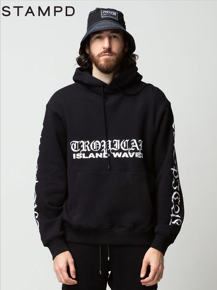 STAMPD (スタンプド) プリント プルオーバー スウェット パーカー ISLAND WAVES SDM2854HD