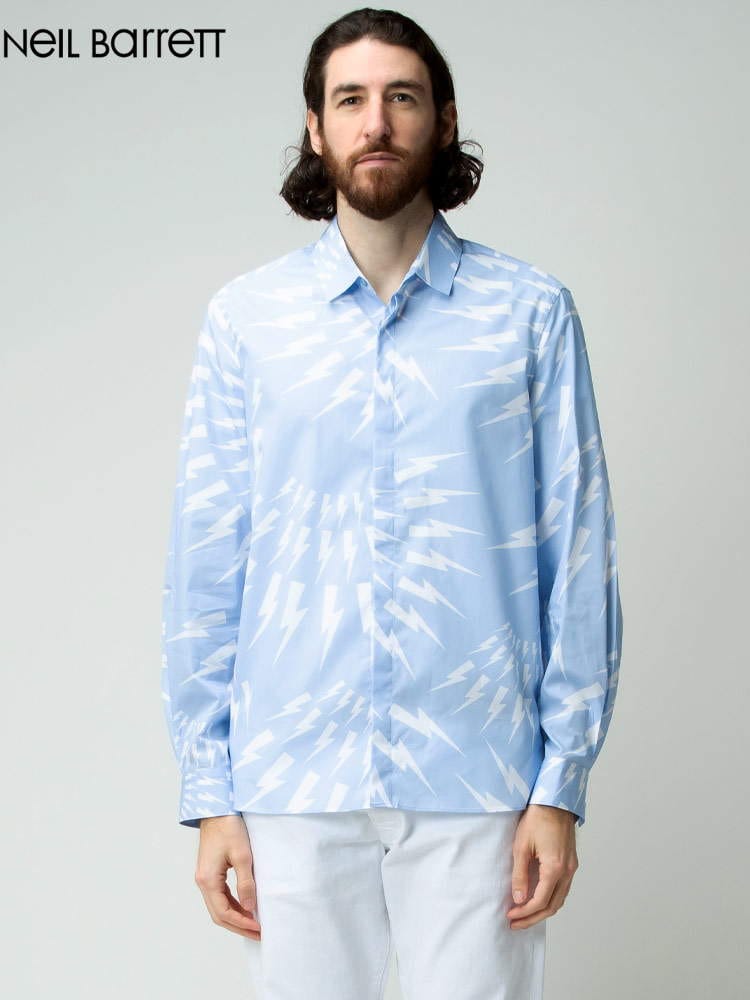 NeIL Barrett (ニールバレット) 総柄プリント 長袖 シャツ NBBCM062SS001S ブランド