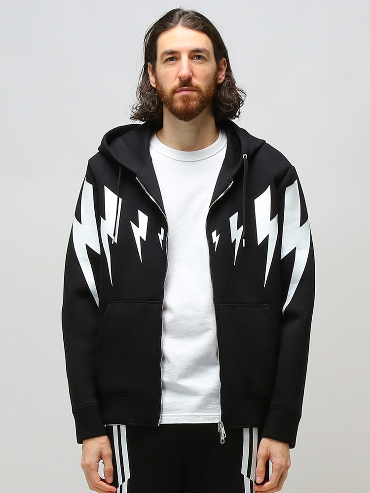 NeIL Barrett (ニールバレット) プリント フルジップ パーカー NBBJS056SS506S メンズ スウェット