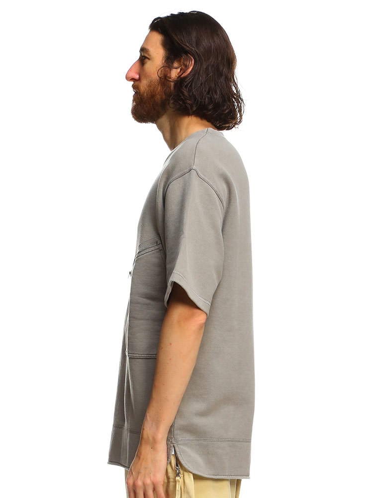 JIL SANDER (ジルサンダー) ジップポケット スウェット 半袖 Tシャツ 