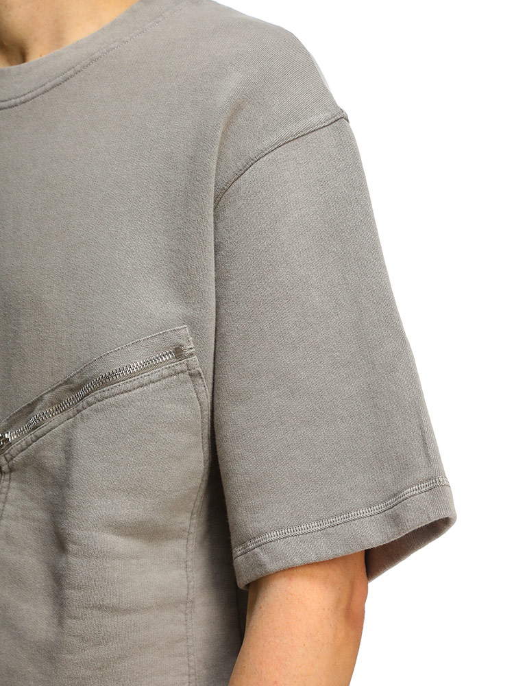 JIL SANDER (ジルサンダー) ジップポケット スウェット 半袖 Tシャツ 