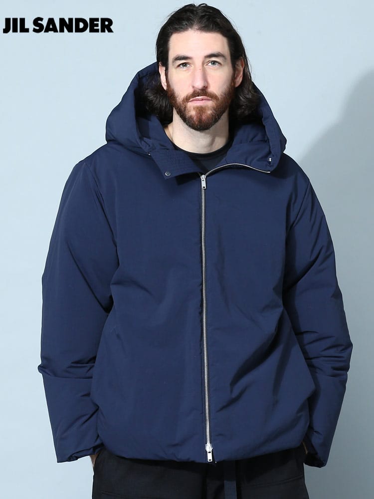 ジルサンダー メンズ ダウン JIL SANDER ブランド ダウンジャケット アウター ブルゾン フード オーバーサイズ JLAF0004J70008
